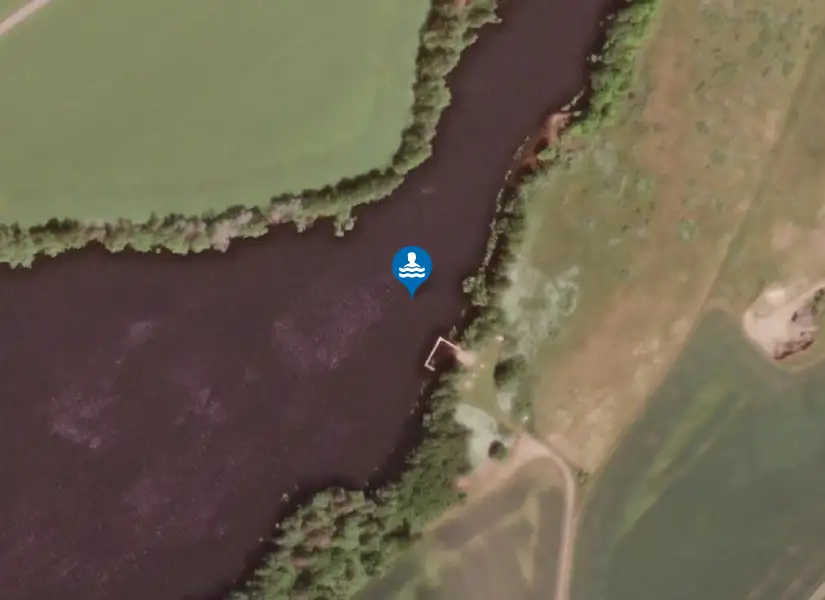 Svartån, Nederlösabadet från satellit