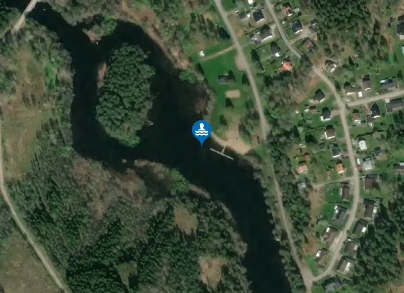 Svartån, Timmeröbadet från satellit