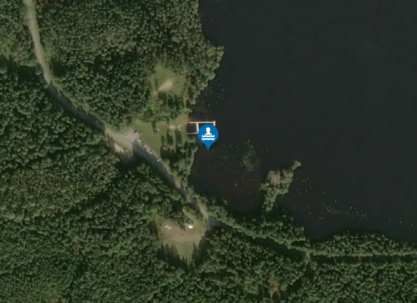 Svarvaretorpasjön från satellit