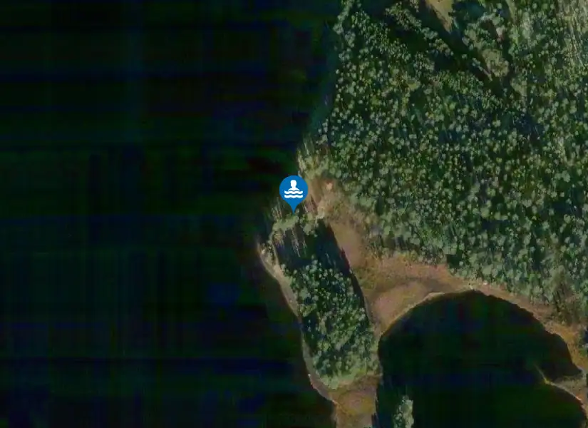 Särnasjön Östomsjön från satellit