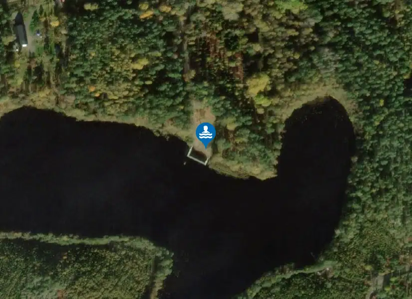 Tallsjöbadet från satellit