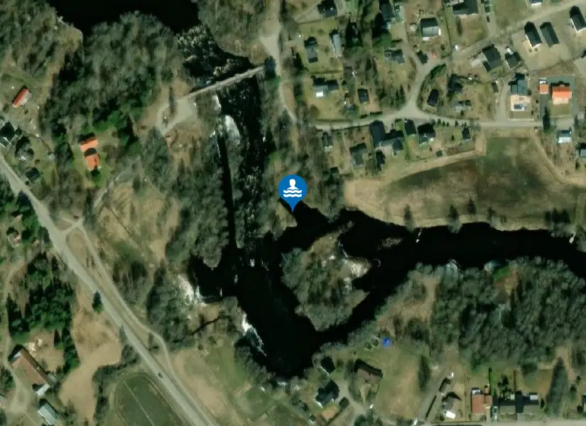 Testeboån, Forsby från satellit