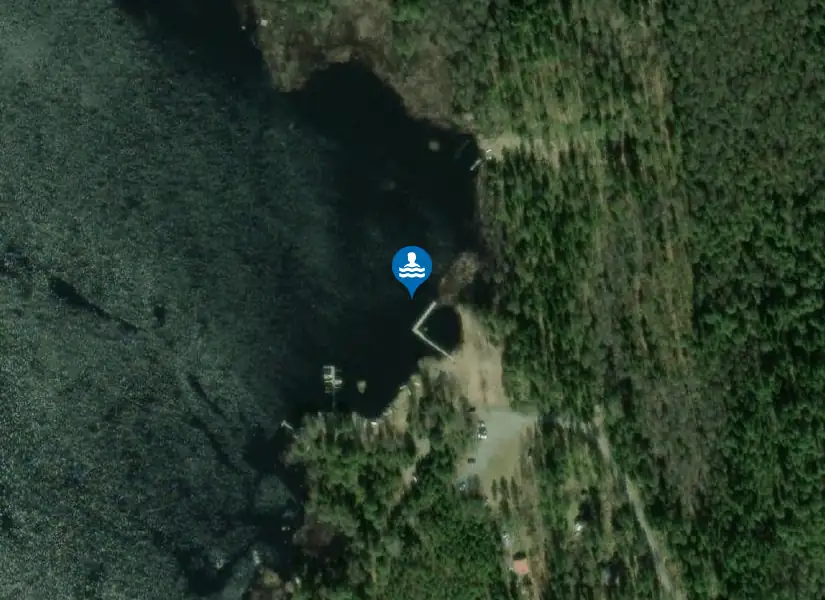 Toften, Ettingsandsbadet från satellit