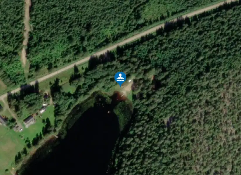 Trehörningsträsket från satellit