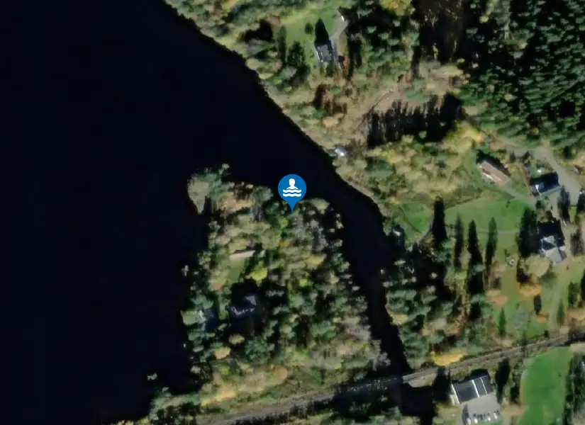 Bredsjö badplats från satellit