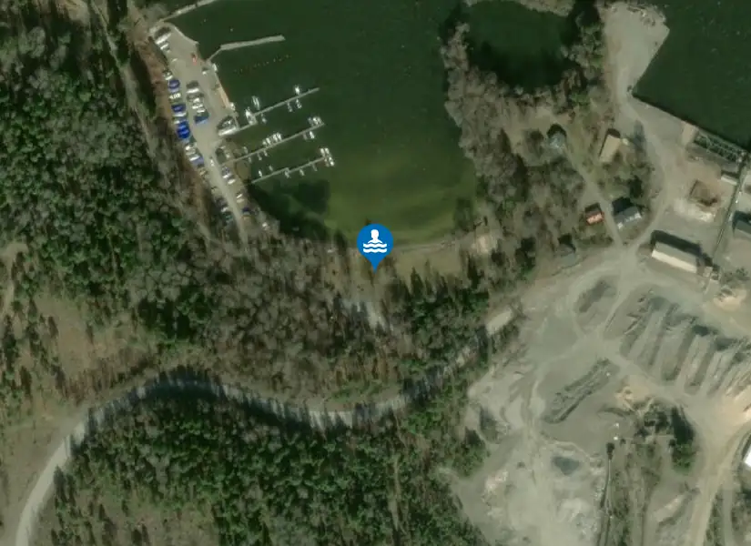 Underåsbadet från satellit