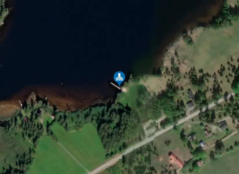 Usken, Öskeviksbadet från satellit