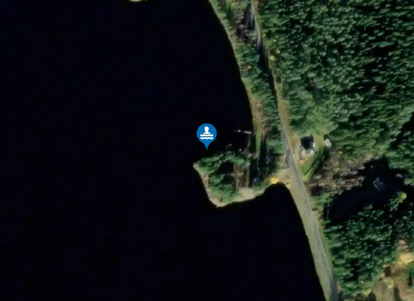 V Ormsjö badplats från satellit