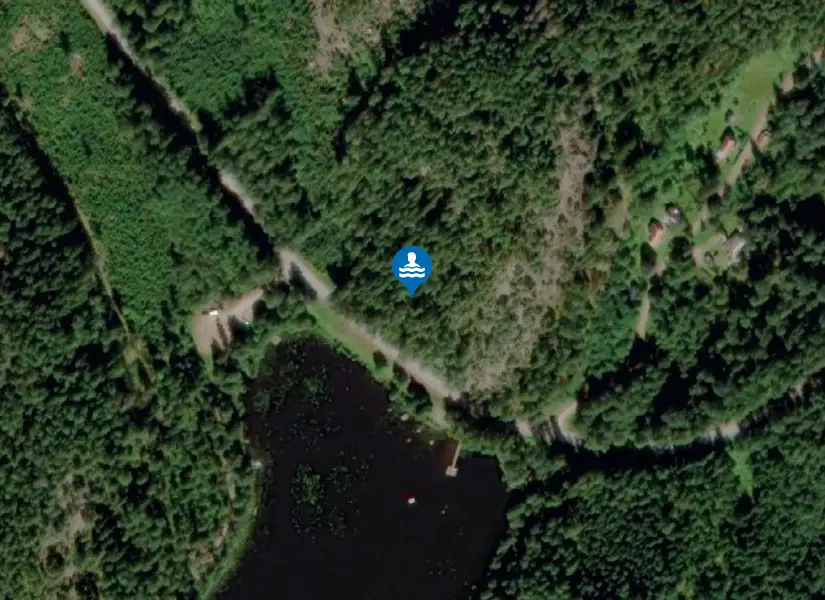 Vagnsjön, Klintens badplats från satellit
