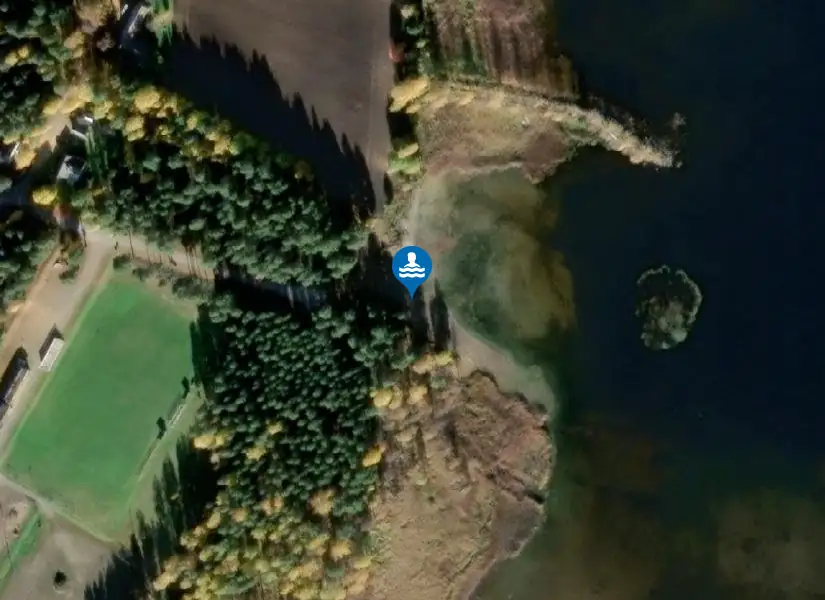 Vesslabadet, Friggesund från satellit