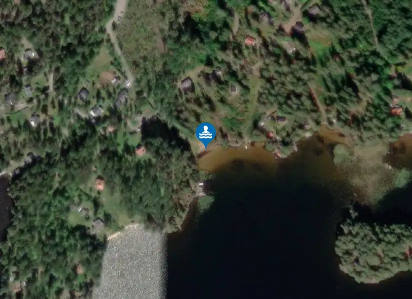 Viken, Åsens badplats från satellit