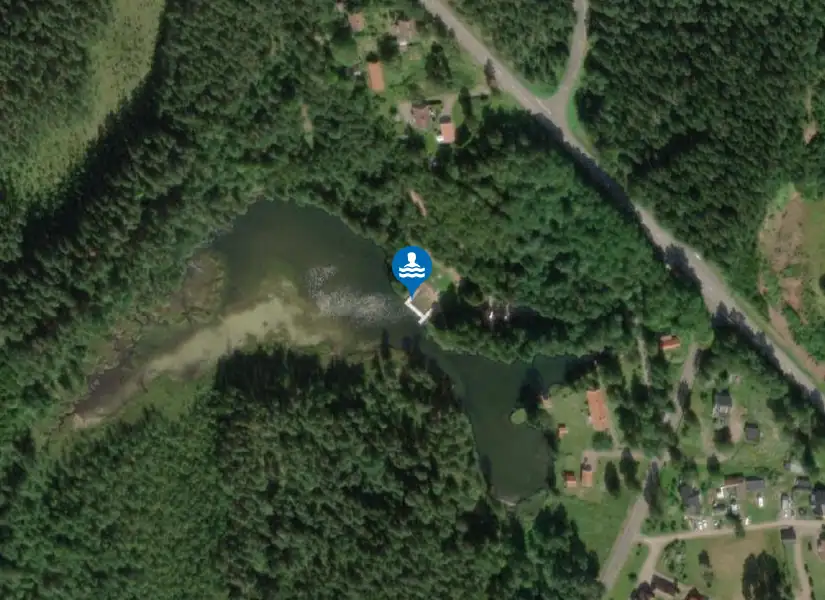 Bruksdammen från satellit