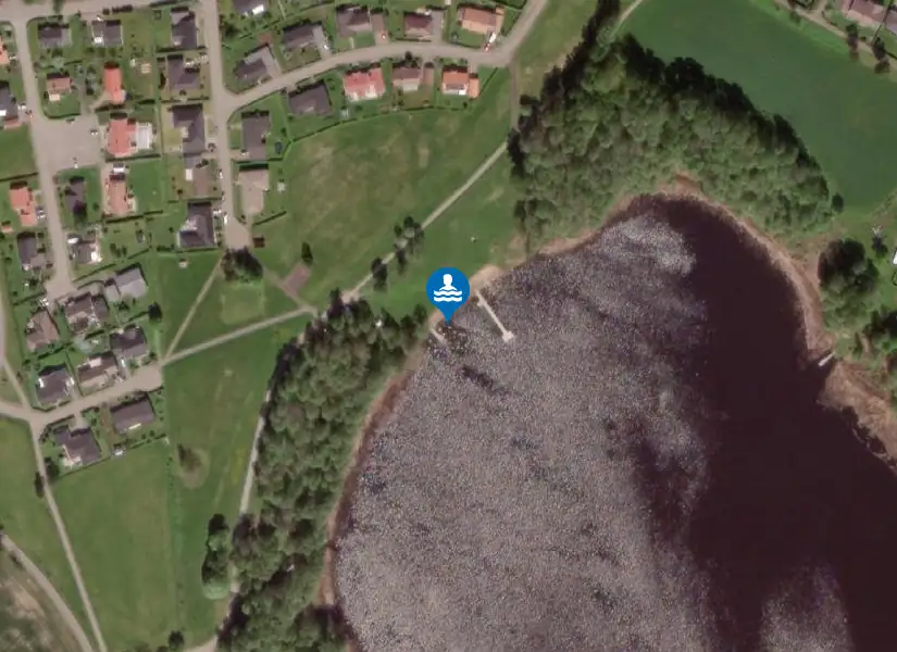 Vingsjöbadet från satellit