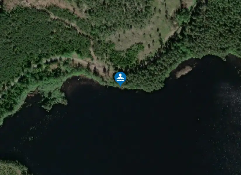 Visnaren, Talluddebadet från satellit