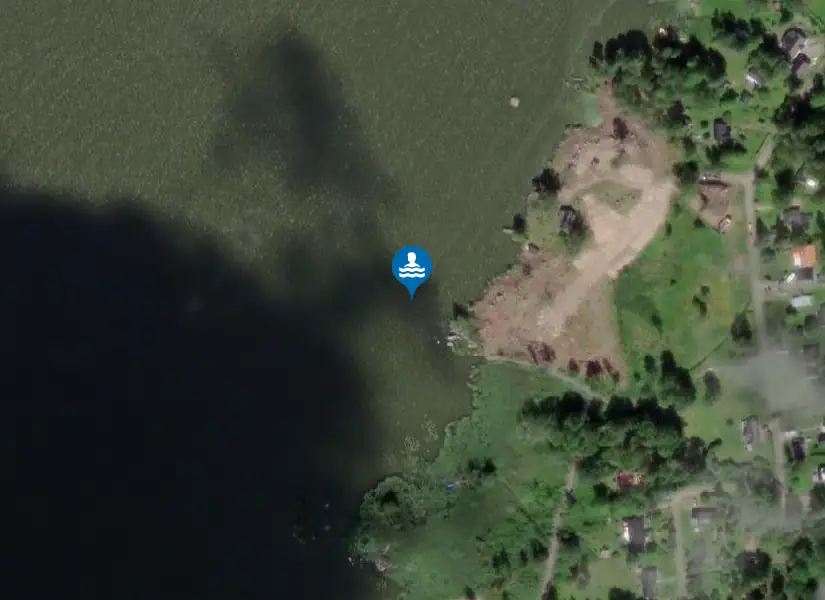 Västlandasjön, Sundänge från satellit
