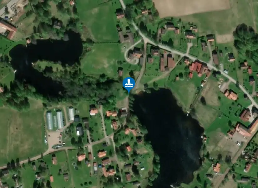 Brömsdammen från satellit