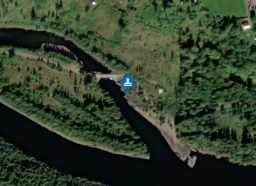 Åsen Klippbadet från satellit