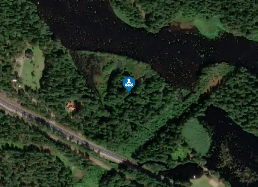 Ängahultsbadet, Silverdalen från satellit