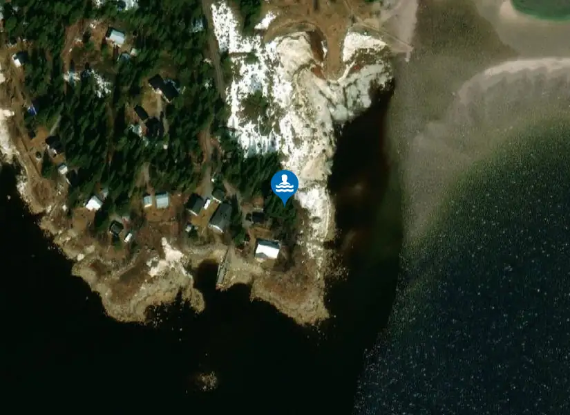 Bunäsviken, Bunäsand Havsbad från satellit