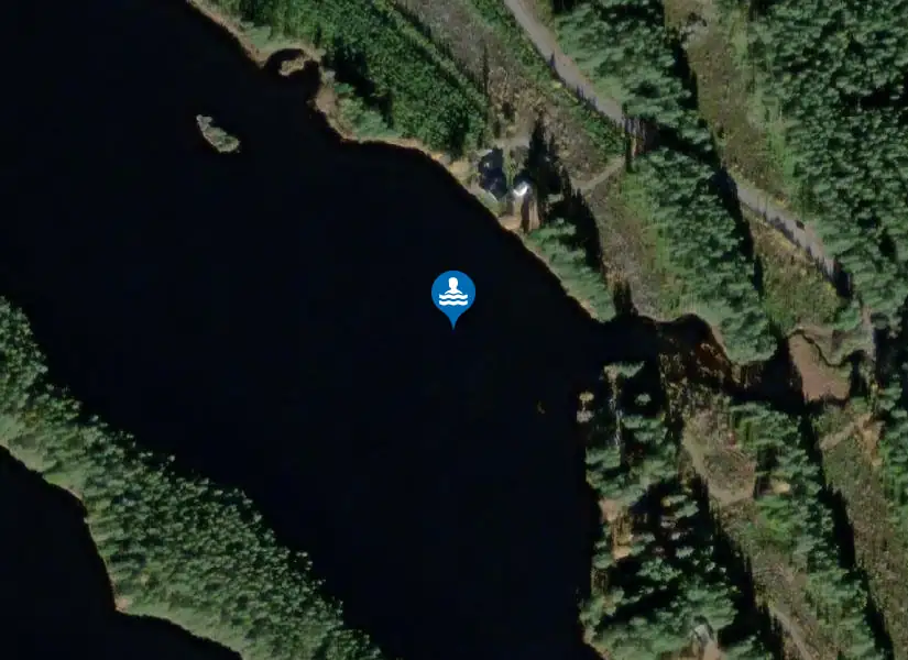 Örlingen, Silvergruvans badpla från satellit