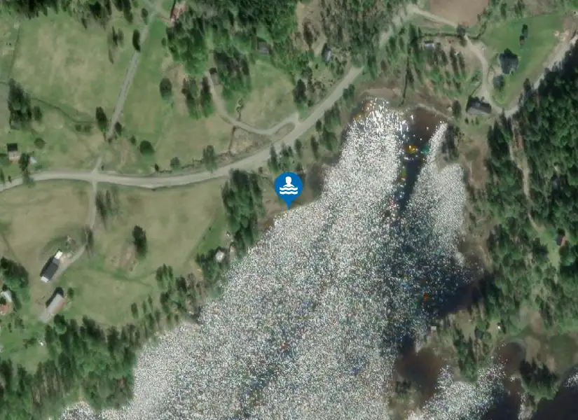 Östen, Björkenäset från satellit