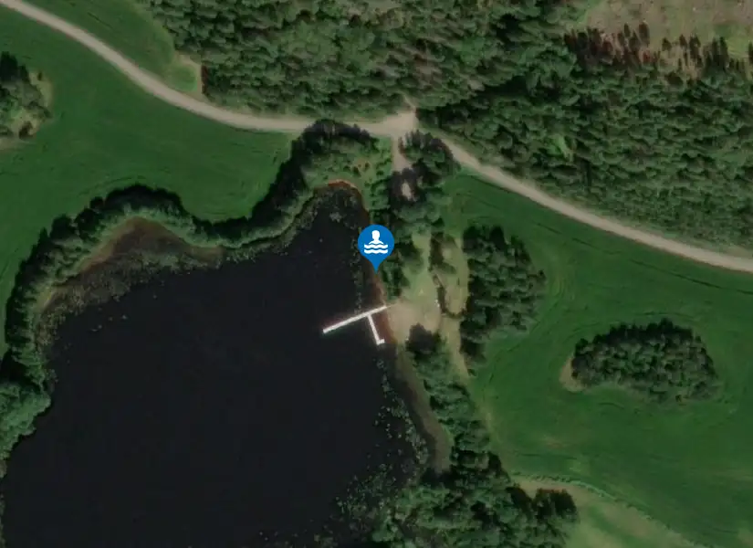Övrasjön, Fågelfors från satellit