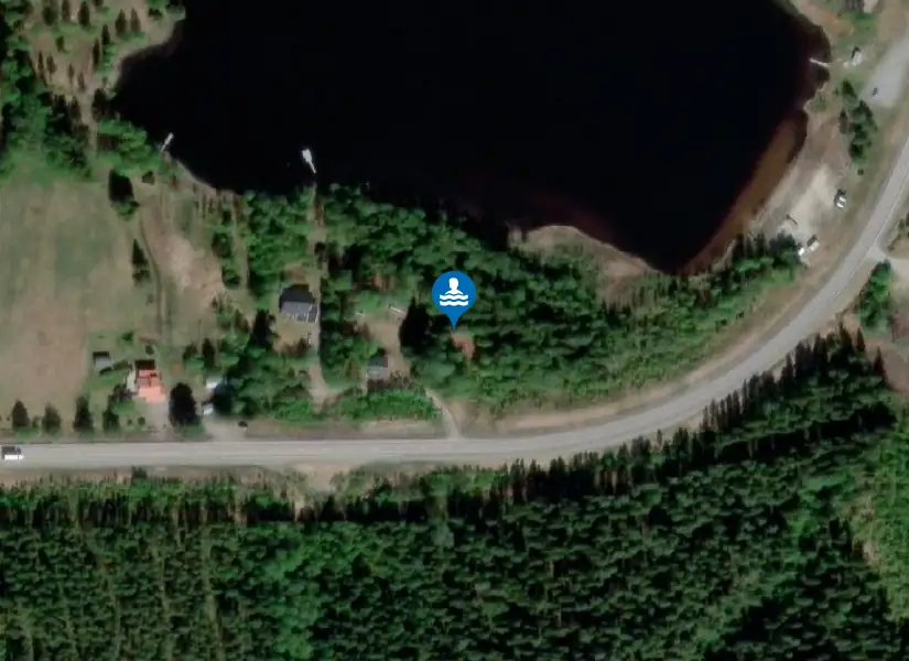 Bysjöbadet, Sidensjö från satellit