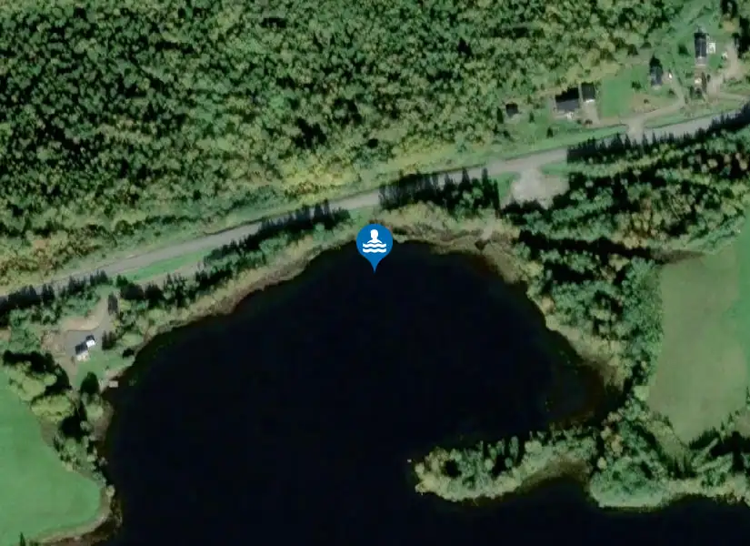 Västansjö badplats från satellit