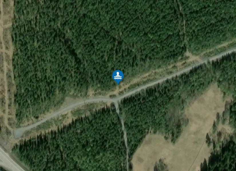 Långa Bryggan Östersund från satellit