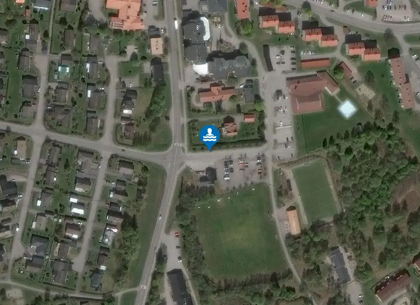 Alnöbadet från satellit