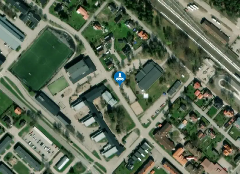 Aspenbadet från satellit
