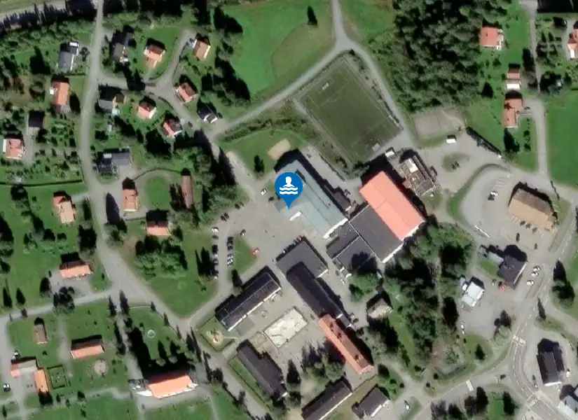 Bjurholms Simhall från satellit