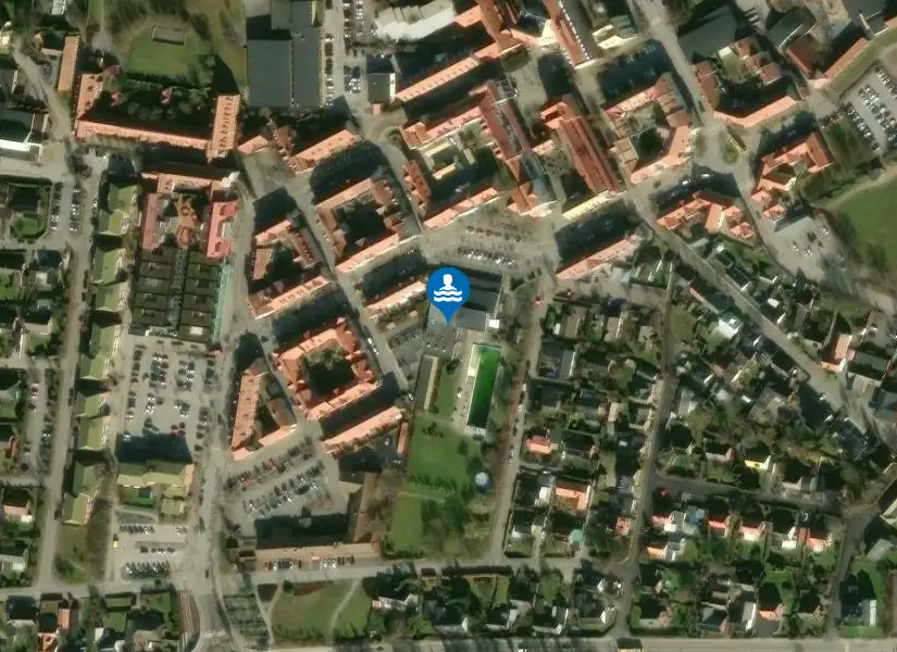 Bråhögsbadet från satellit