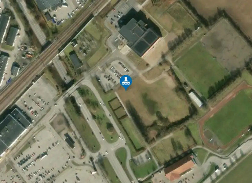 Burlövsbadet från satellit