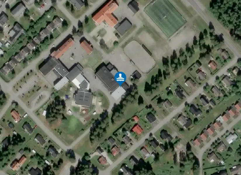 Byske Badhus från satellit