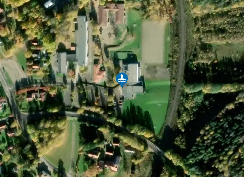 Arbrå Sporthall från satellit