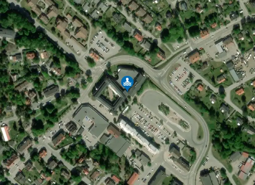 Rimbo Badhus från satellit