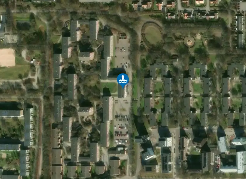 Actic Delphinenbadet från satellit