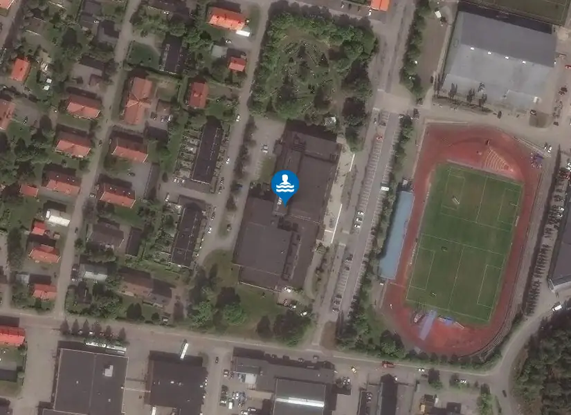 Eddahallen från satellit