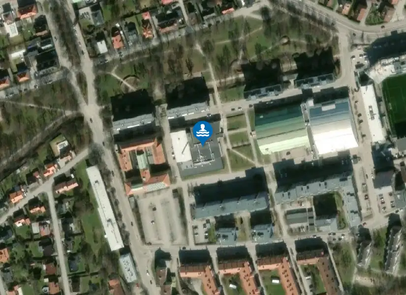 Eyrabadet från satellit