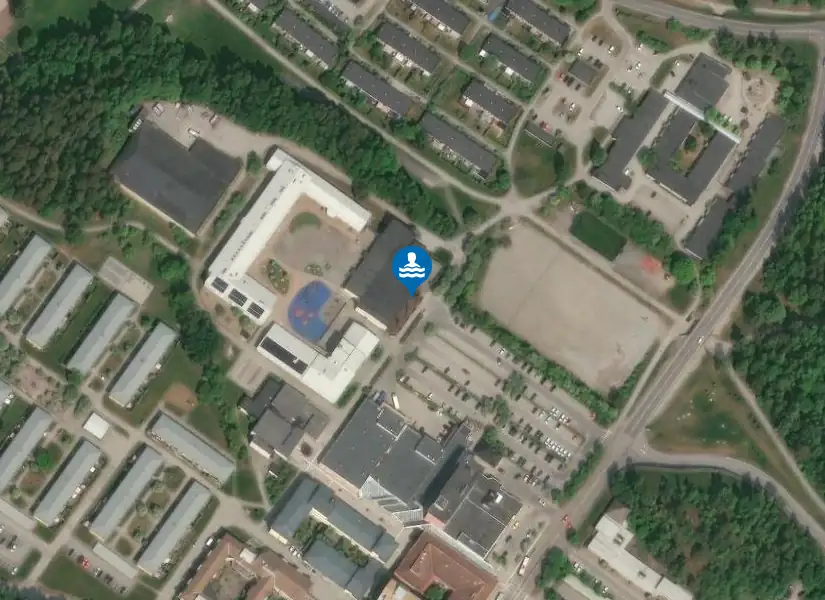 Medley Säby sim-och sporthall från satellit