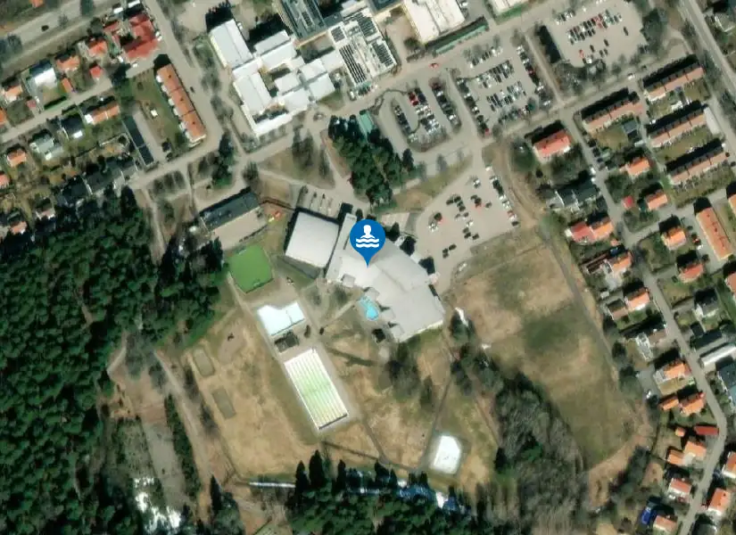Fjärran Höjderbadet från satellit