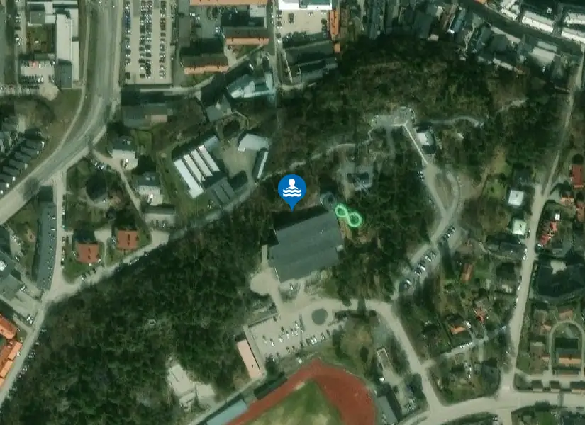 Norrtälje Badhus från satellit