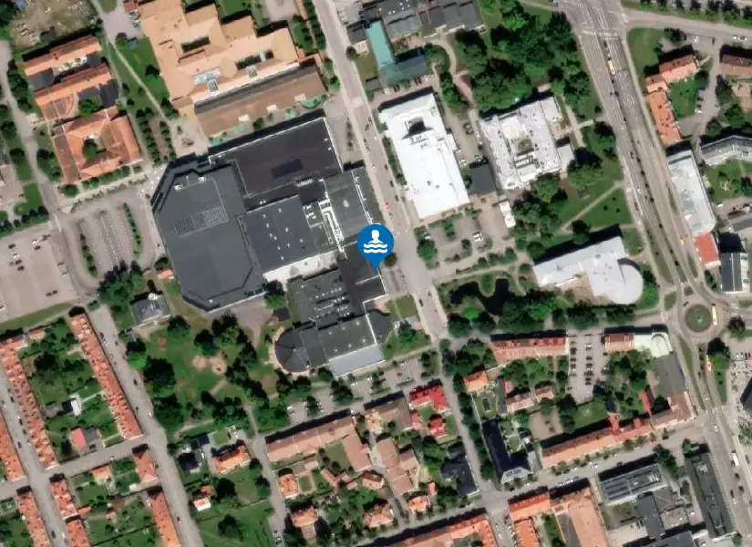 Äventyrsbadet i Kalmar från satellit