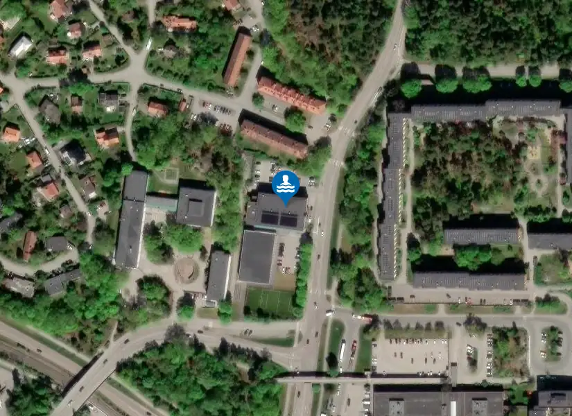 Gångsätrahallen från satellit