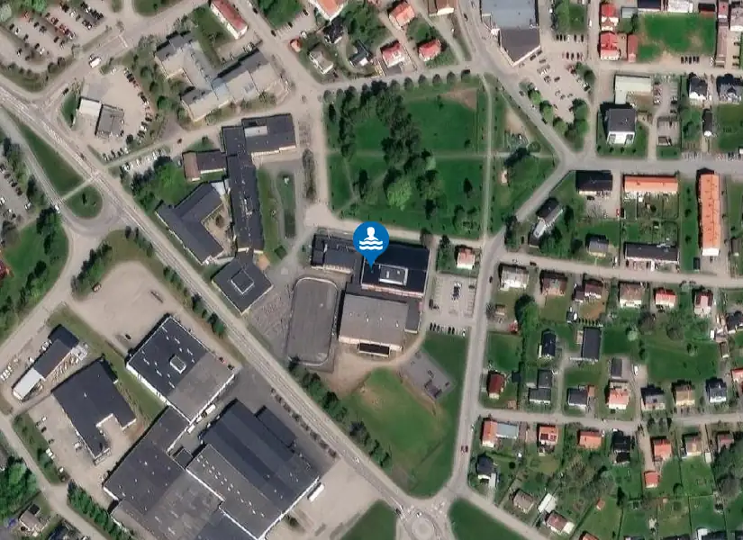 Herrljunga sim- & idrottshall från satellit