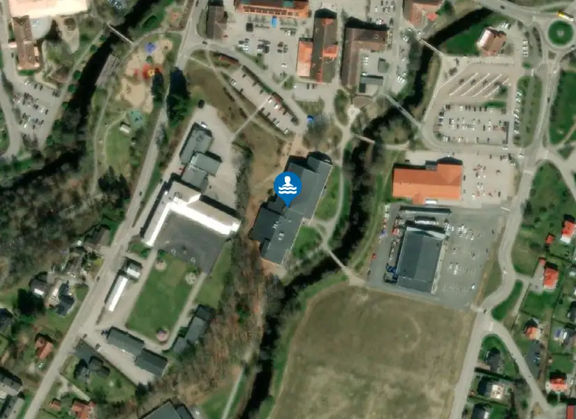 Holjebadet från satellit