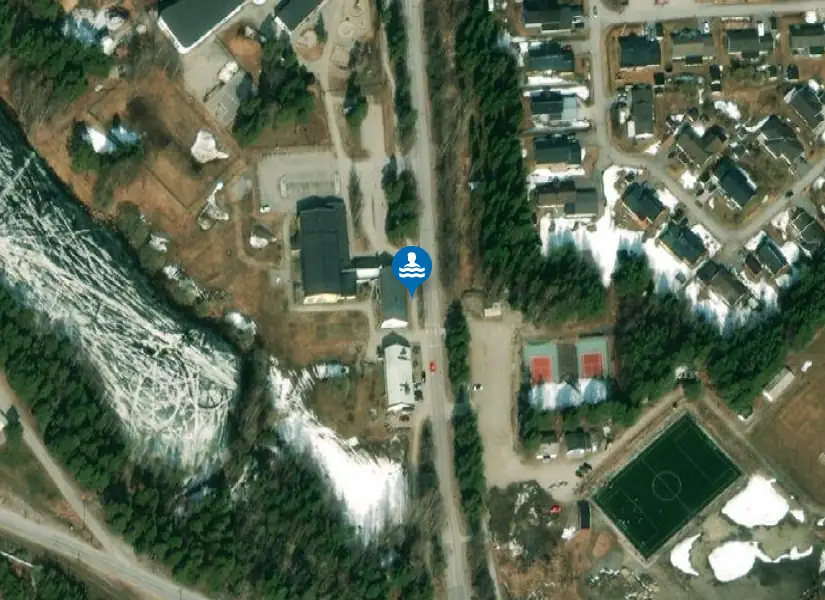 Munksunds Sim- och sporthall från satellit