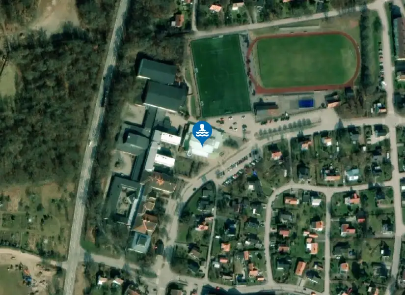 Vattenpalatset i Mönsterås AB från satellit