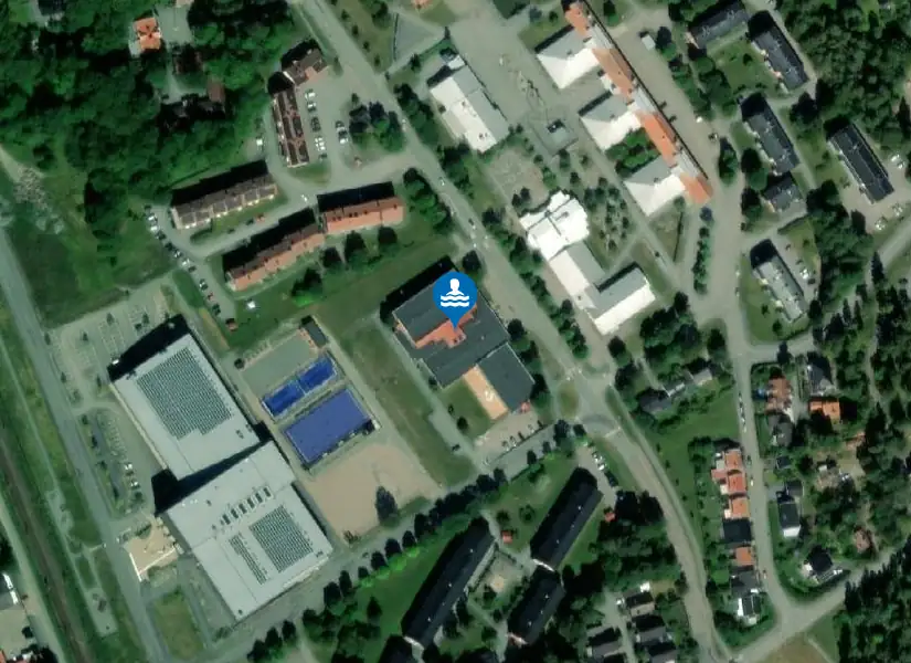 Hälsohuset från satellit